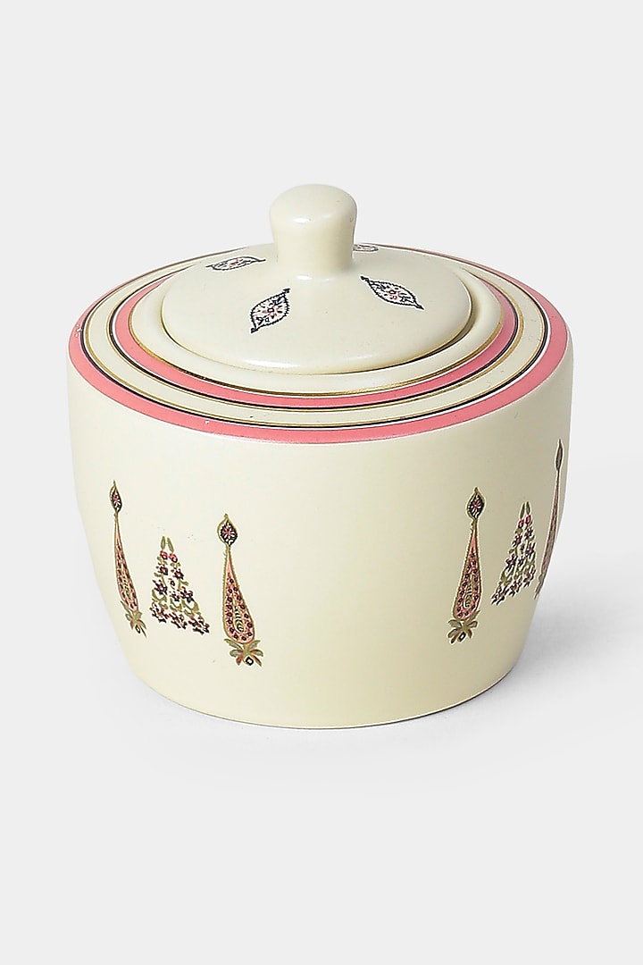 Beige & Pink Minar Kettle Set (Set of 3) by Ritu Kumar Home at Pernia's Pop Up Shop