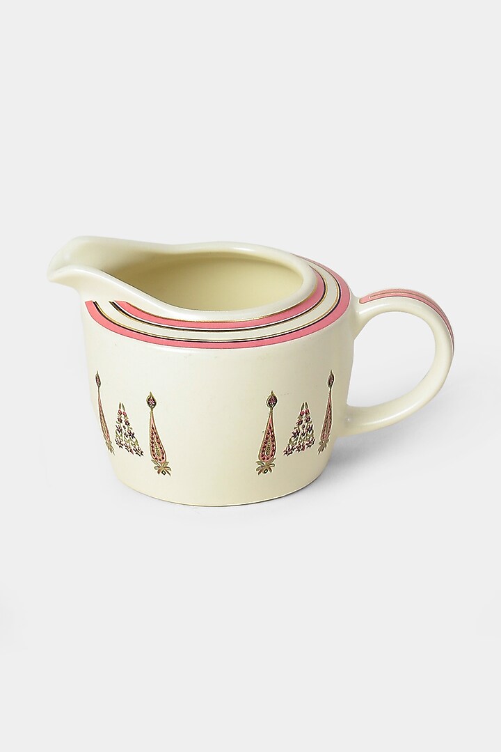 Beige & Pink Minar Kettle Set (Set of 3) by Ritu Kumar Home at Pernia's Pop Up Shop