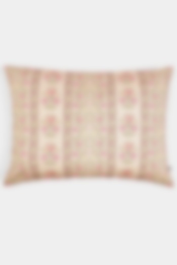 Pink & Beige Koshambi Pillow With Filler by Ritu Kumar Home at Pernia's Pop Up Shop