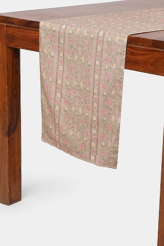 Pink & Beige Koshambi Table Runner by Ritu Kumar Home