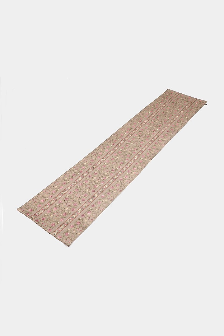 Pink & Beige Koshambi Table Runner by Ritu Kumar Home at Pernia's Pop Up Shop