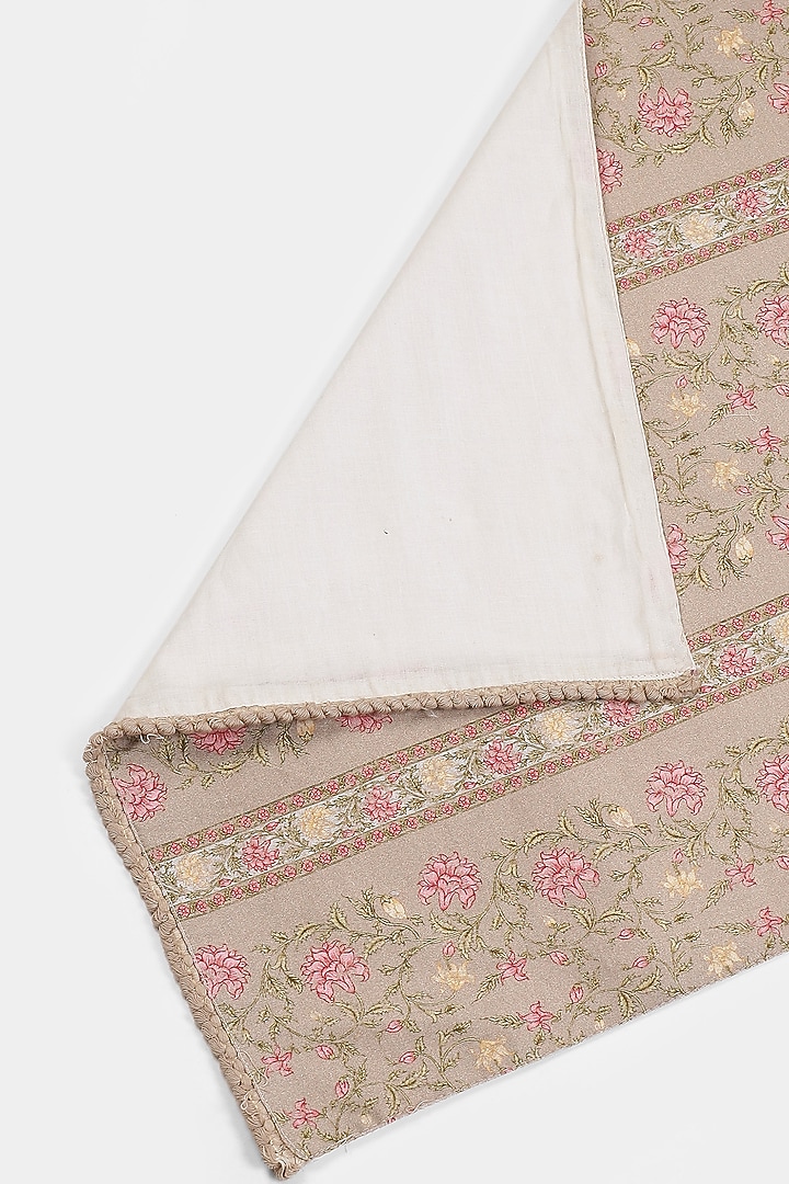 Pink & Beige Koshambi Table Runner by Ritu Kumar Home at Pernia's Pop Up Shop