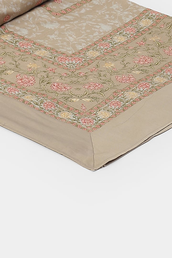 Pink & Beige Koshambi Table Cloth by Ritu Kumar Home at Pernia's Pop Up Shop