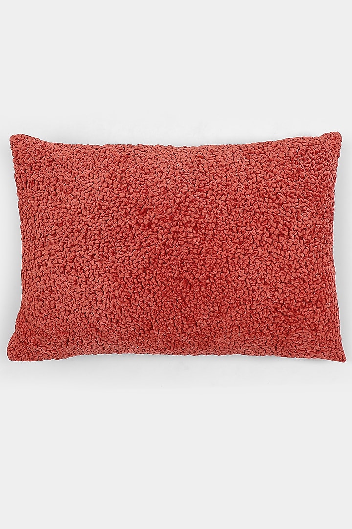 Red Floret Cushion Cover With Filler by Ritu Kumar Home