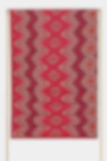 Pink Ikat Double Bed Quilt by Ritu Kumar Home