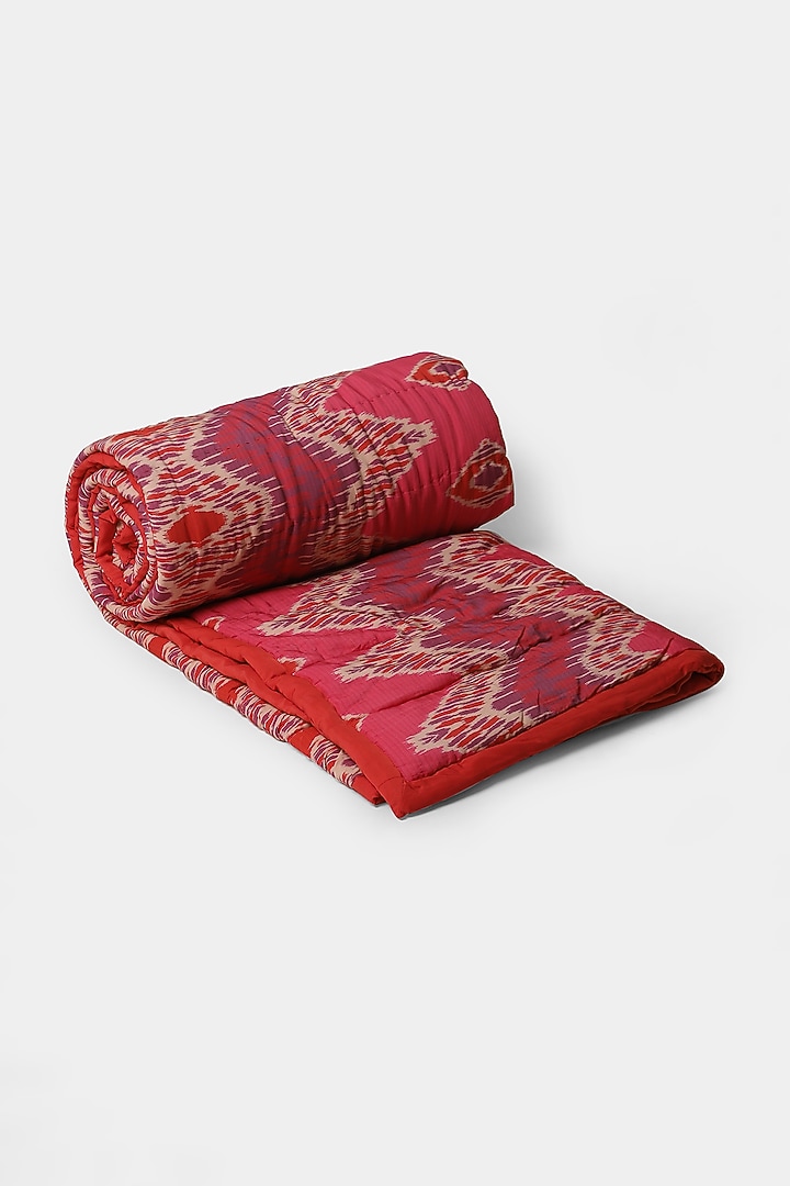 Pink Ikat Double Bed Quilt by Ritu Kumar Home at Pernia's Pop Up Shop