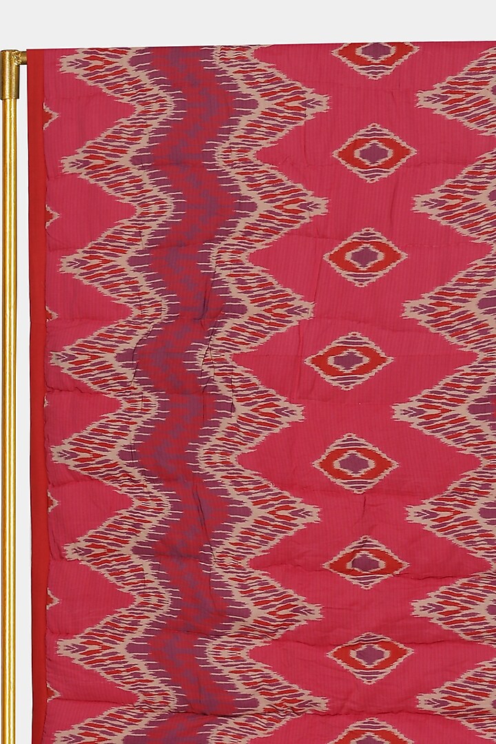 Pink Ikat Double Bed Quilt by Ritu Kumar Home at Pernia's Pop Up Shop