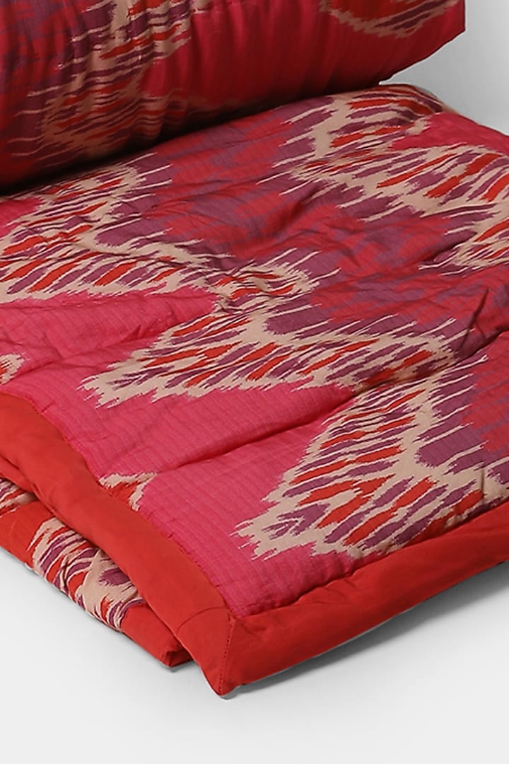 Pink Ikat Double Bed Quilt by Ritu Kumar Home at Pernia's Pop Up Shop