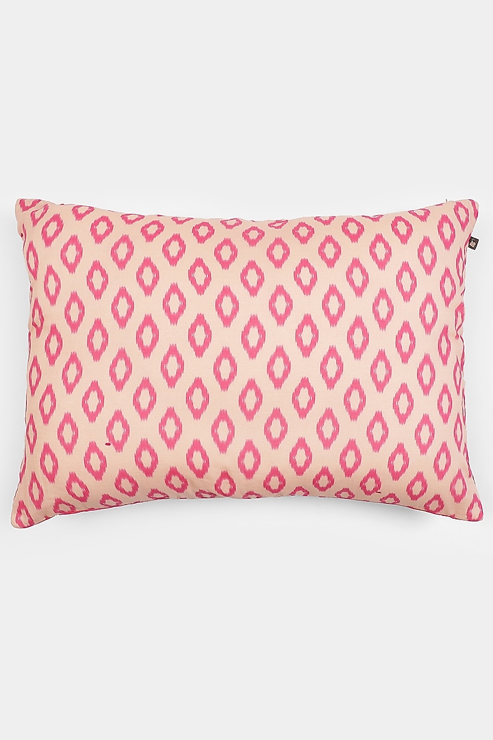 Pink Ikat Pillow Sham With Filler by Ritu Kumar Home at Pernia's Pop Up Shop