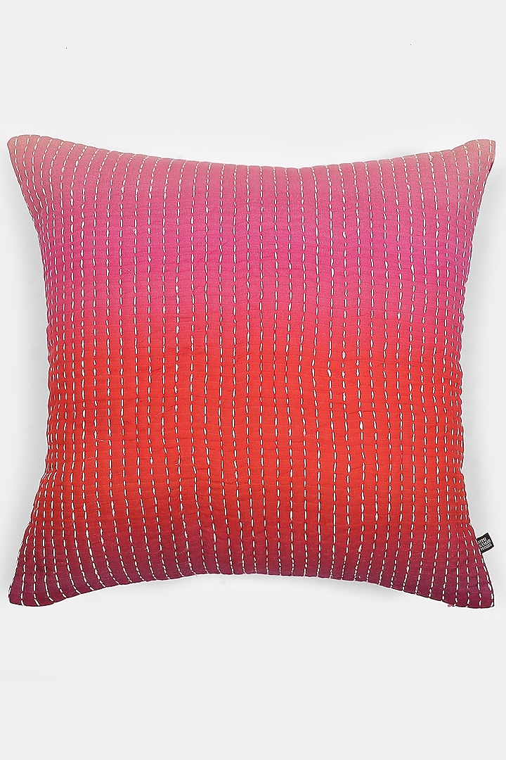 Pink Ikat Cushion With Filler by Ritu Kumar Home at Pernia's Pop Up Shop