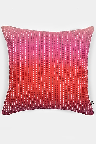 Pink Ikat Cushion With Filler by Ritu Kumar Home