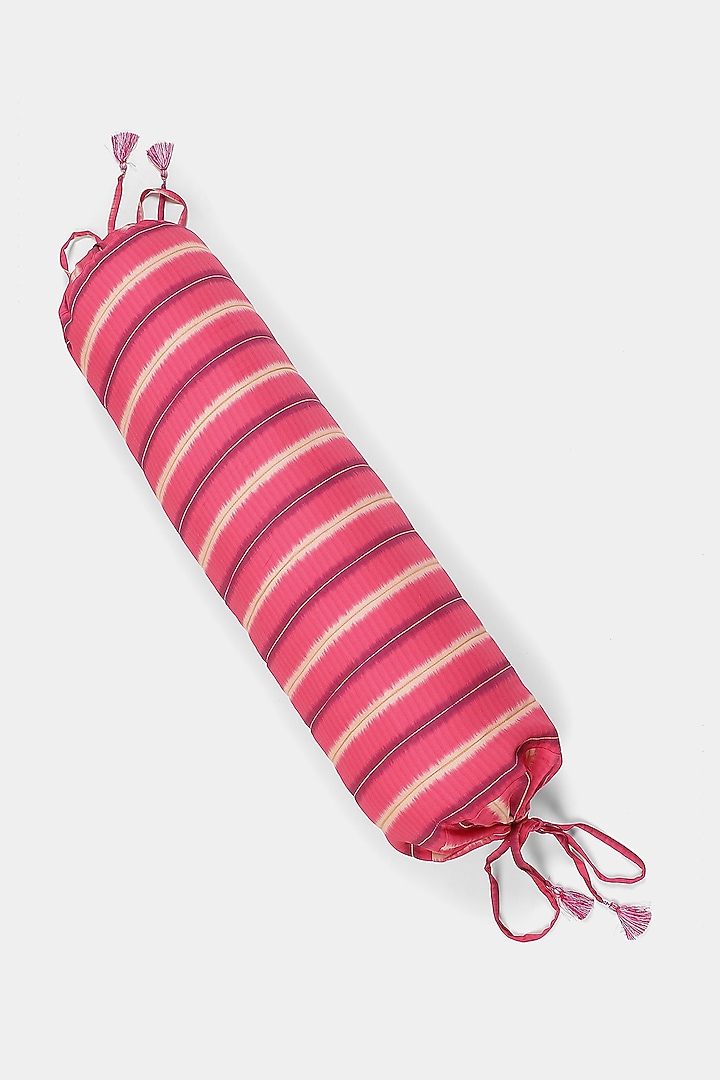 Pink Ikat Bolster With Filler by Ritu Kumar Home at Pernia's Pop Up Shop