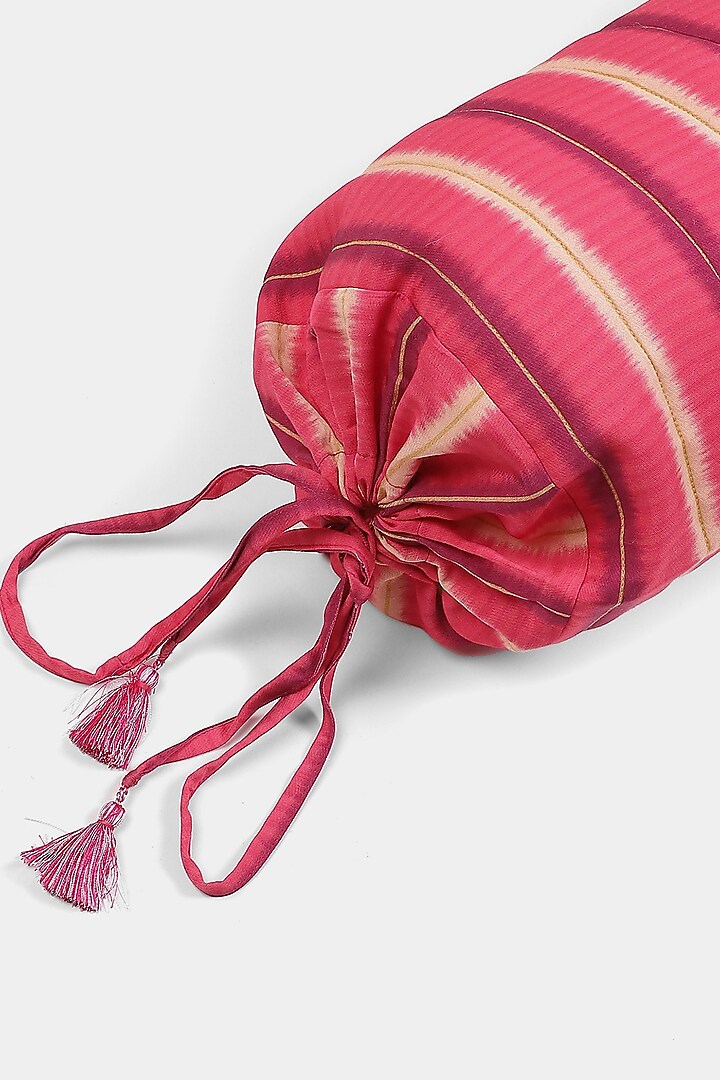 Pink Ikat Bolster With Filler by Ritu Kumar Home at Pernia's Pop Up Shop