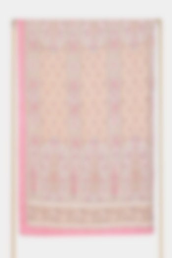 Beige & Pink Minar Double Bed Quilt by Ritu Kumar Home at Pernia's Pop Up Shop