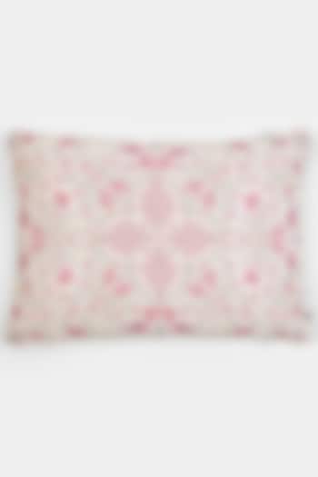 Beige & Pink Minar Pillow Sham With Filler by Ritu Kumar Home