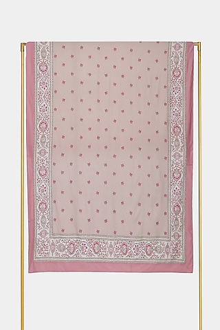 Beige & Pink Minar Table Cloth by Ritu Kumar Home