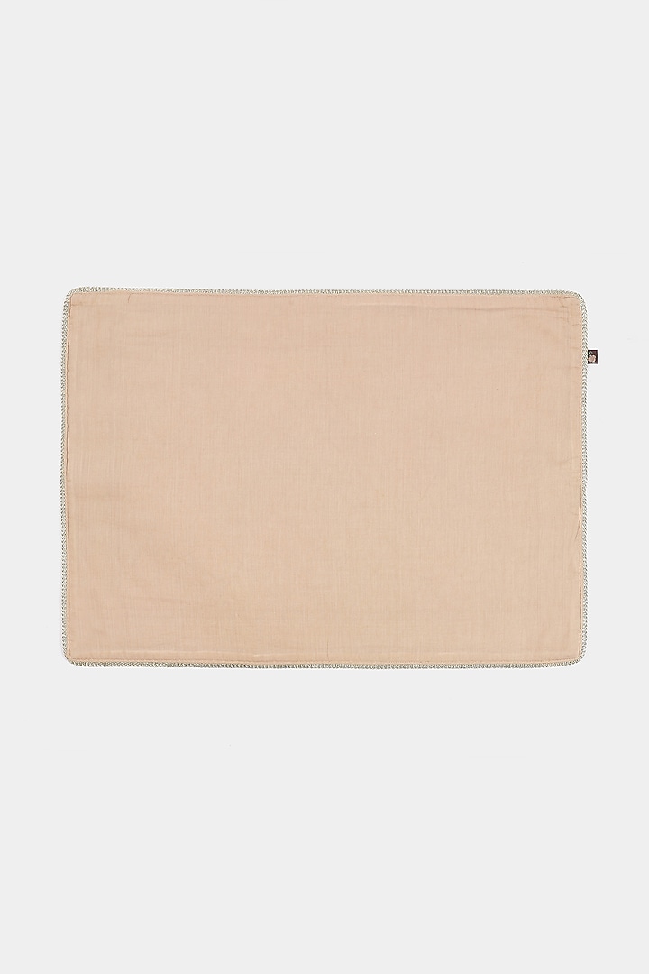 Beige & Pink Minar Placemats (Set of 2) by Ritu Kumar Home at Pernia's Pop Up Shop