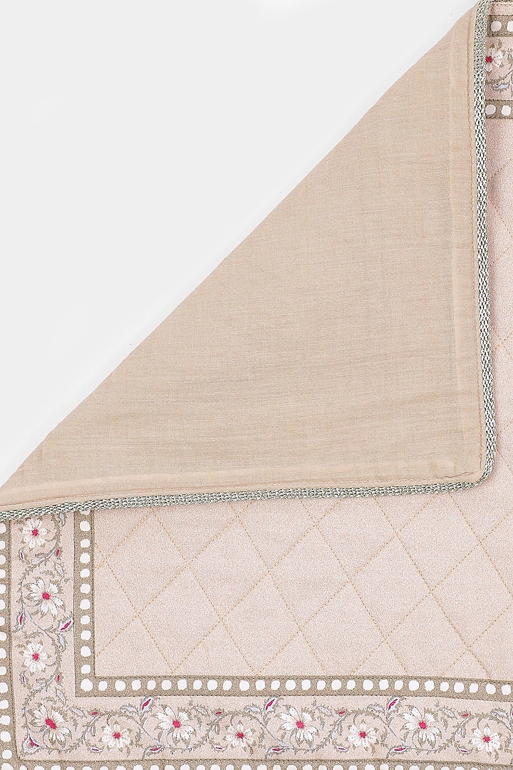 Beige & Pink Minar Placemats (Set of 2) by Ritu Kumar Home at Pernia's Pop Up Shop