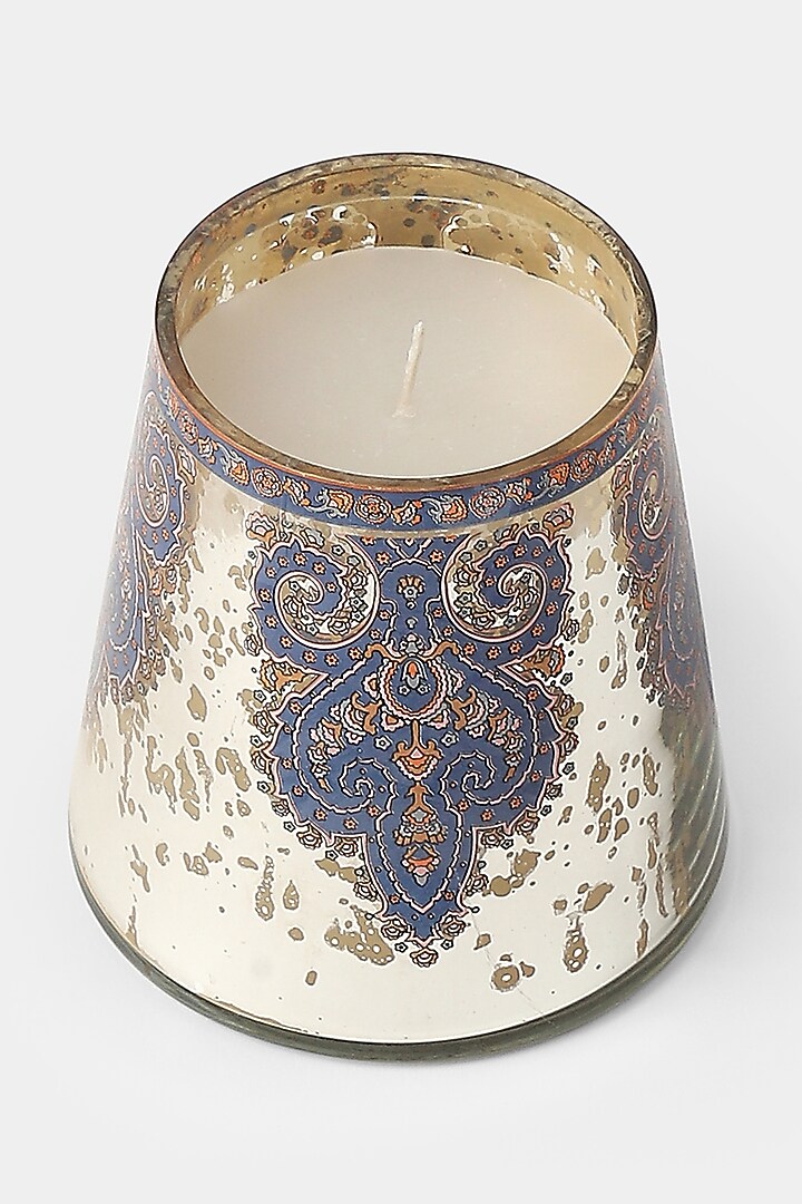 Blue Jaamevar Votive by Ritu Kumar Home at Pernia's Pop Up Shop
