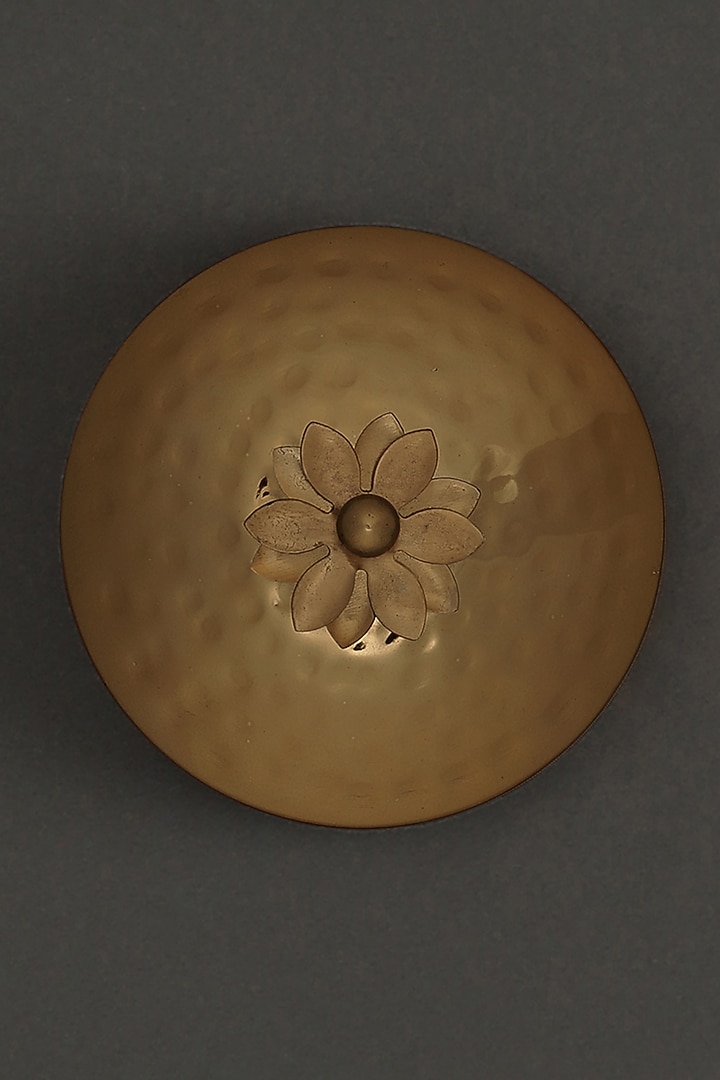 Golden Brass Tin Mogra Votive by Ritu Kumar Home at Pernia's Pop Up Shop
