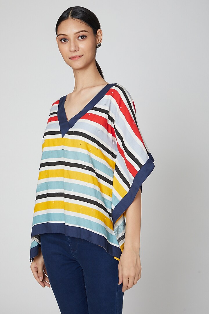 Multi Colored Embroidered Top by DOOR OF MAAI at Pernia's Pop Up Shop