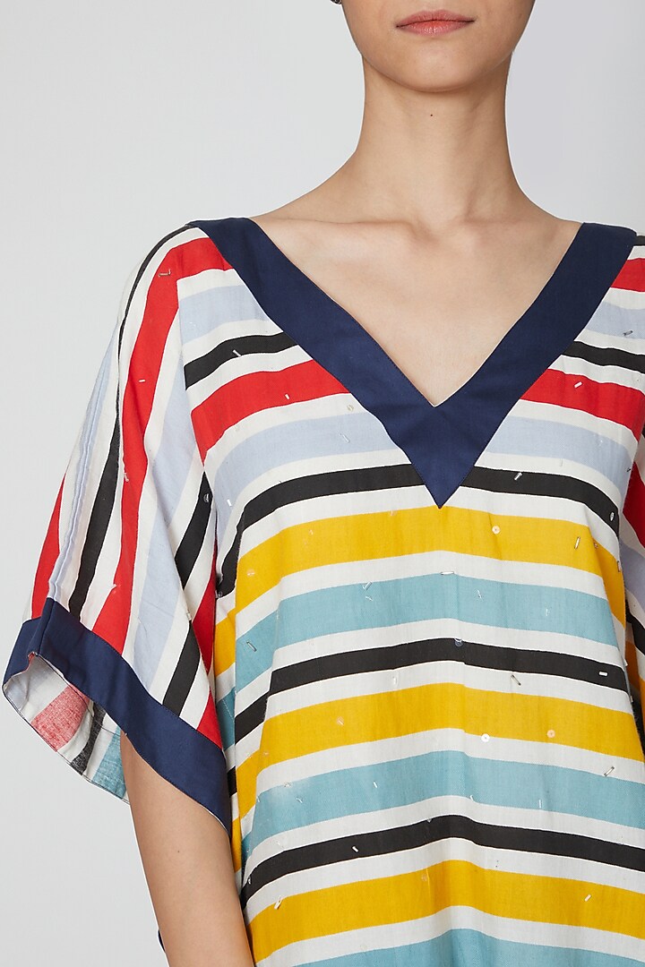 Multi Colored Embroidered Top by DOOR OF MAAI at Pernia's Pop Up Shop