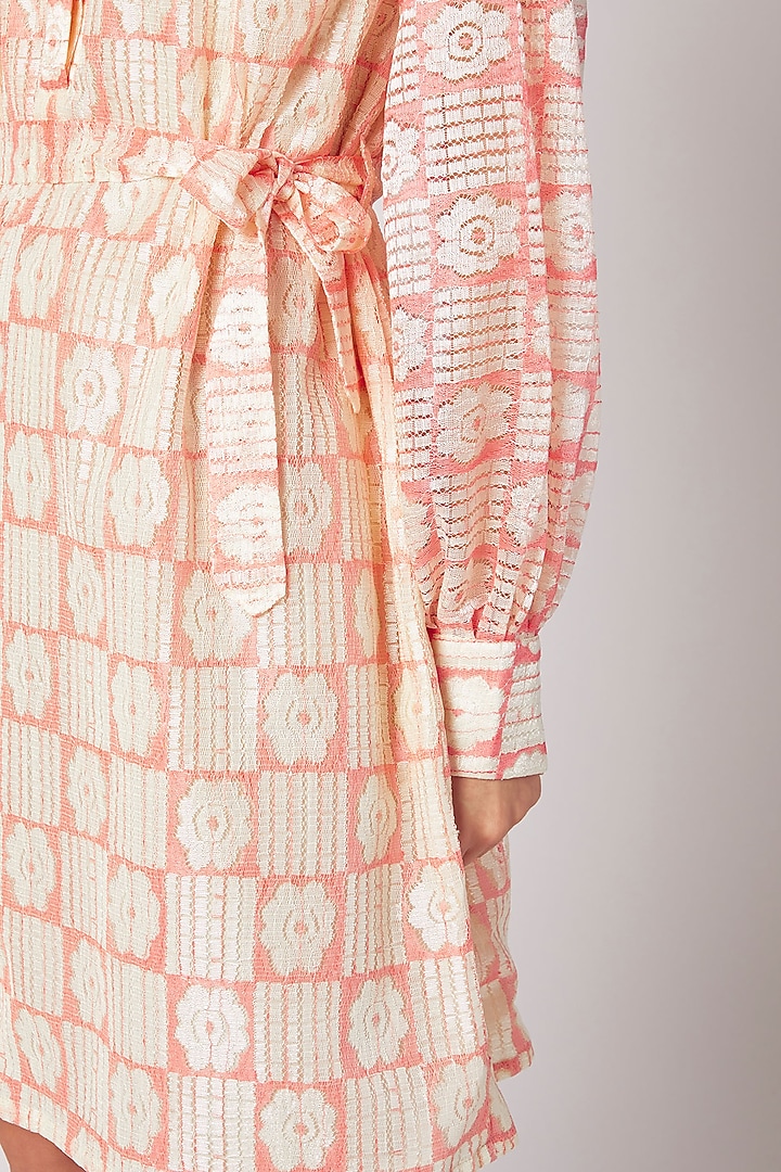 Orange Tie-Up Summer Shirt Dress by DOOR OF MAAI at Pernia's Pop Up Shop