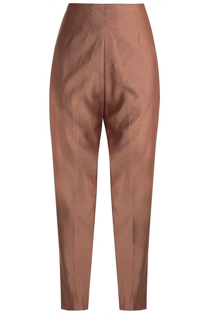 Brown Embroidered & Printed Tunic With Pants by Drishti & Zahabia at Pernia's Pop Up Shop
