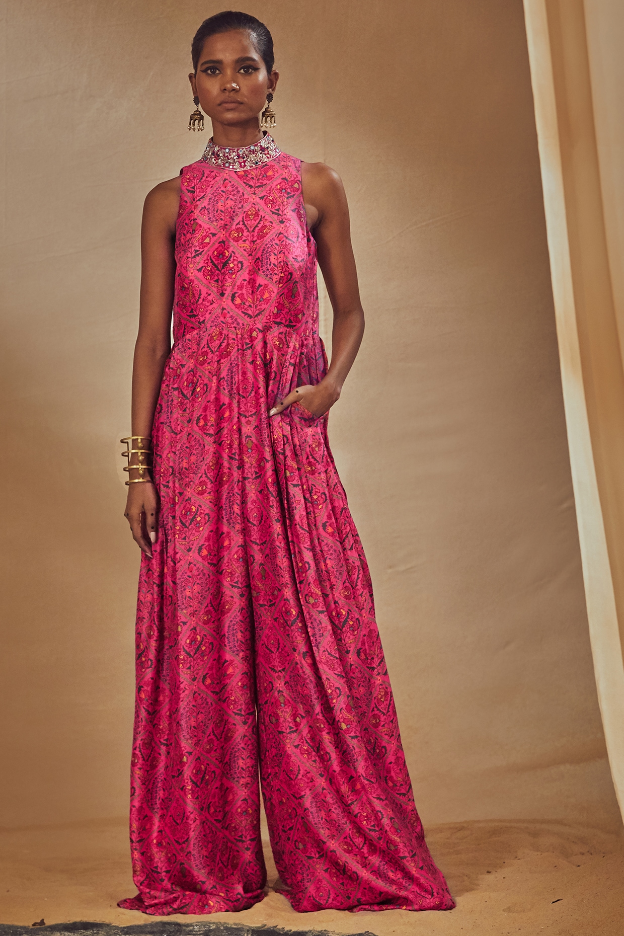 Buy Pink Sequin Jumpsuit for Women Online from India s Luxury