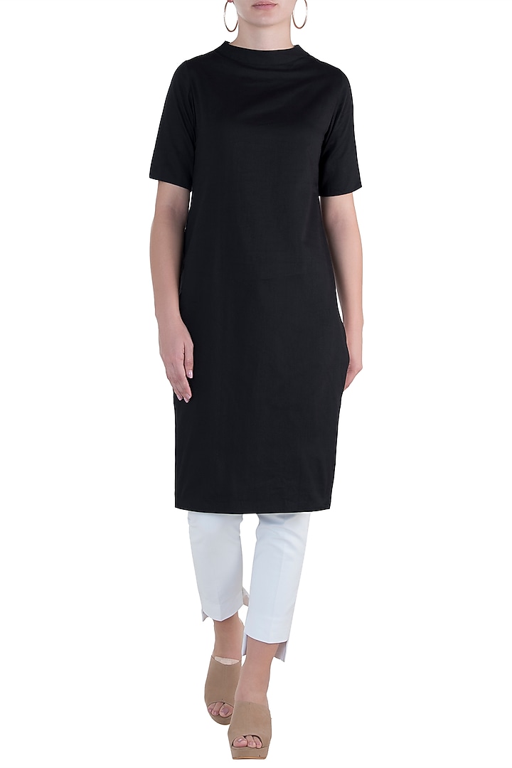 Jet black mini dress available only at Pernia's Pop Up Shop.