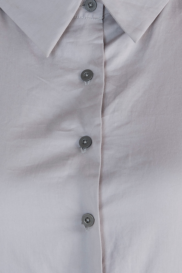 Light grey straight fit tunic dress available only at Pernia's Pop Up Shop.