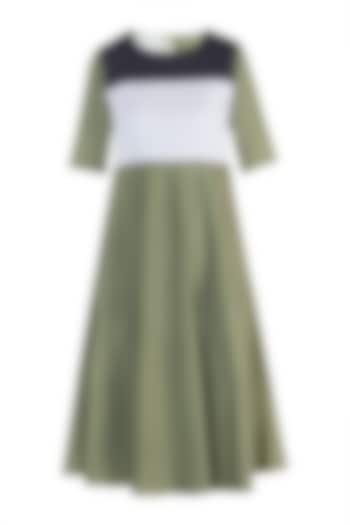 Military green maxi dress available only at Pernia's Pop Up Shop.