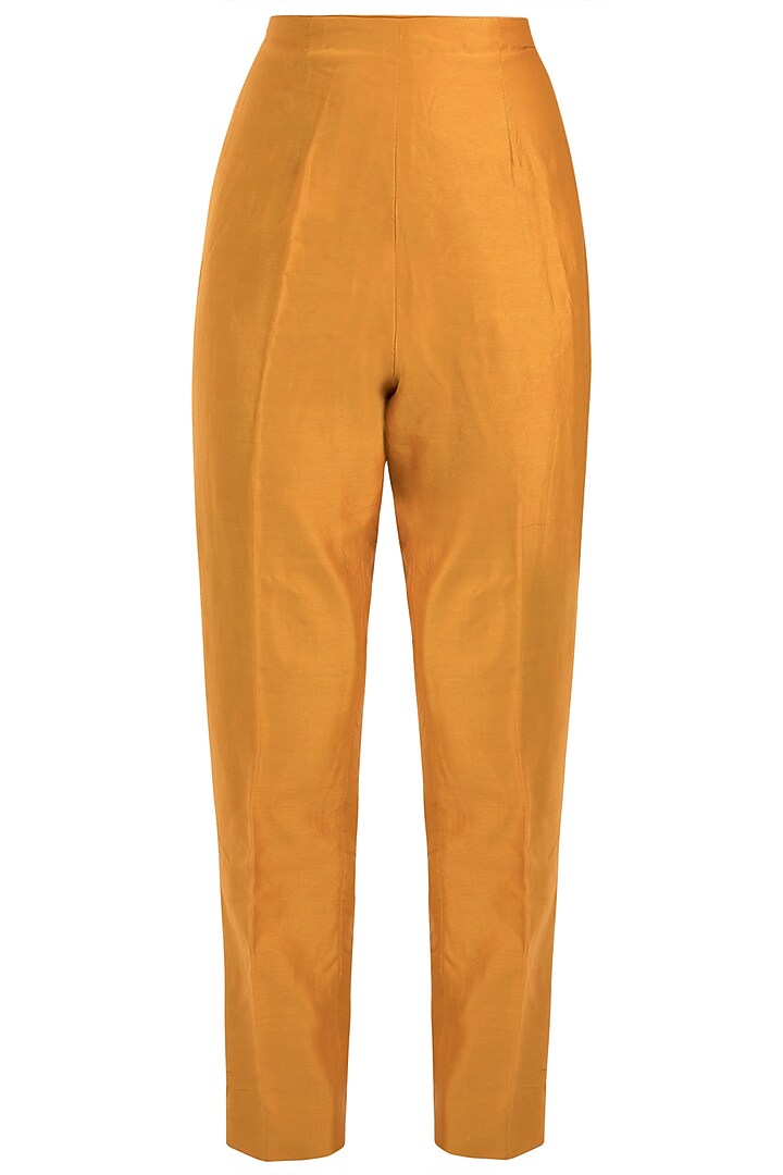 Mustard Embroidered Printed Slip Top With Pants & Jacket by Drishti & Zahabia at Pernia's Pop Up Shop