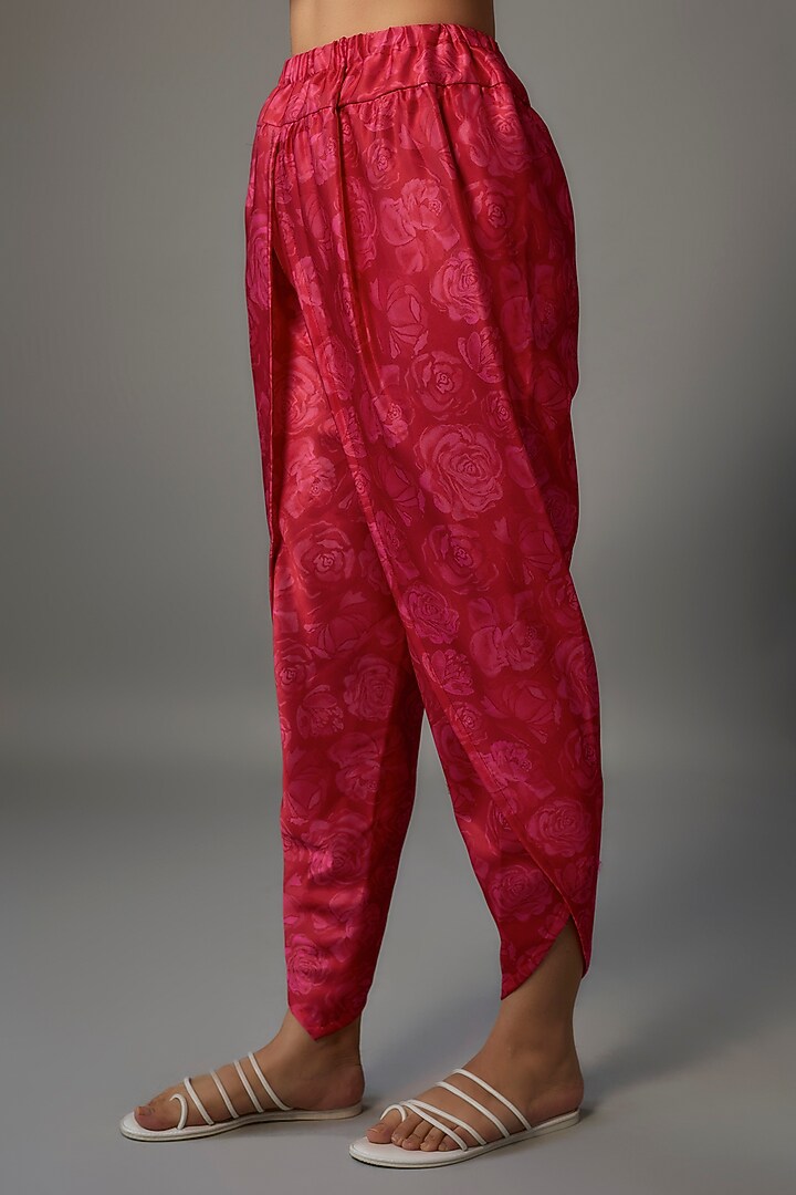 Red Modal Silk Co-Ord Set by Dhara Shah Studio at Pernia's Pop Up Shop