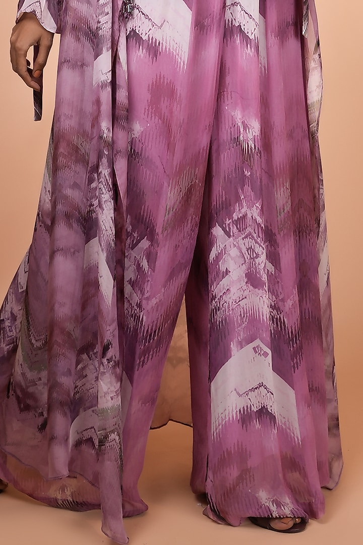 Lilac Floss Printed Jumpsuit by Nikita Mhaisalkar at Pernia's Pop Up Shop