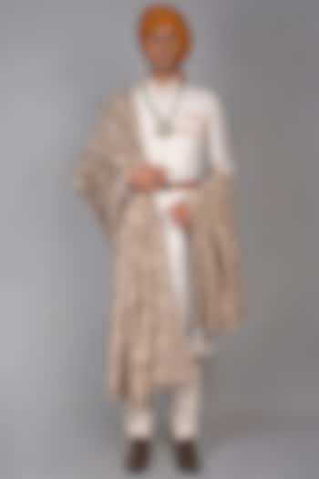 Ivory Silk Sherwani Set by JJ Valaya Men