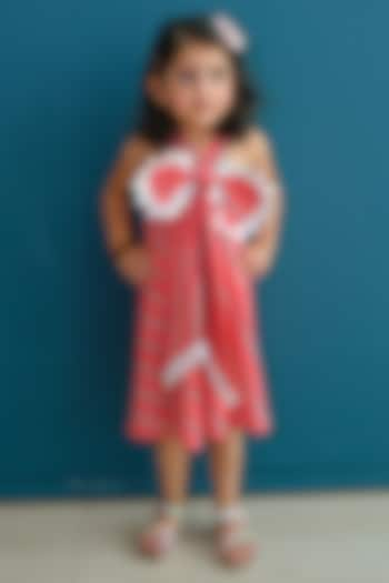 Red Cotton Printed Dress For Girls by Pankhuri by Priyanka - Kids at Pernia's Pop Up Shop