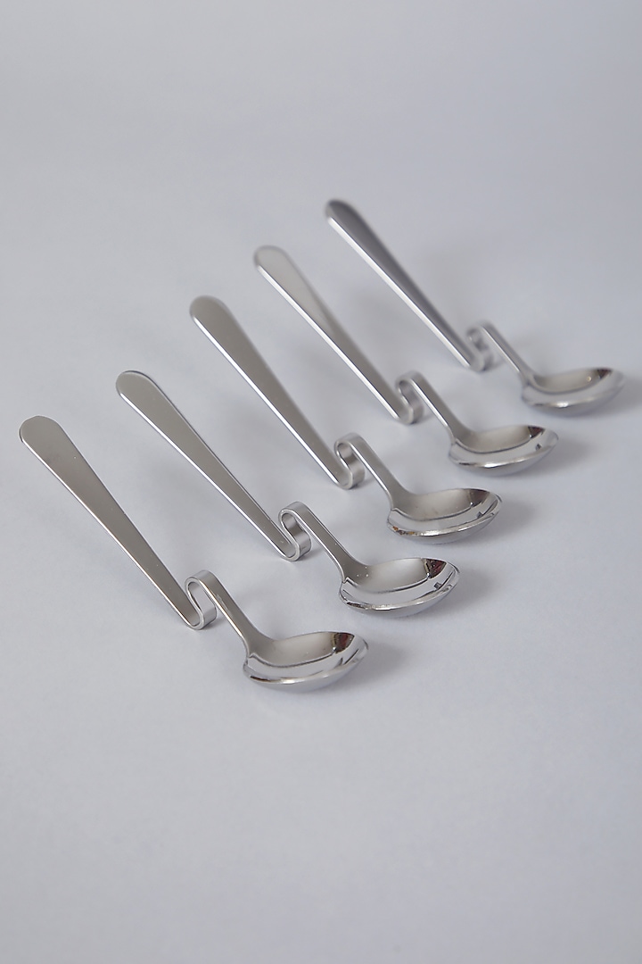 Silver Dessert Spoons (Set of 4) by Thoa at Pernia's Pop Up Shop