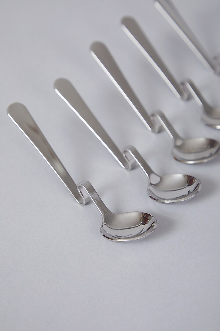 Silver Dessert Spoons (Set of 4) by Thoa at Pernia's Pop Up Shop