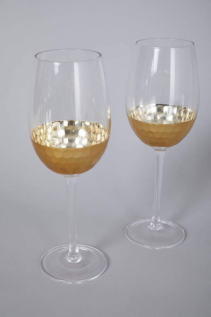 Gold Glasses (Set of 2) by Thoa