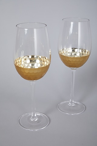 Gold Glasses (Set of 2) by Thoa