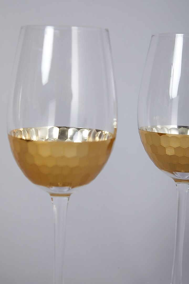 Gold Glasses (Set of 2) by Thoa at Pernia's Pop Up Shop