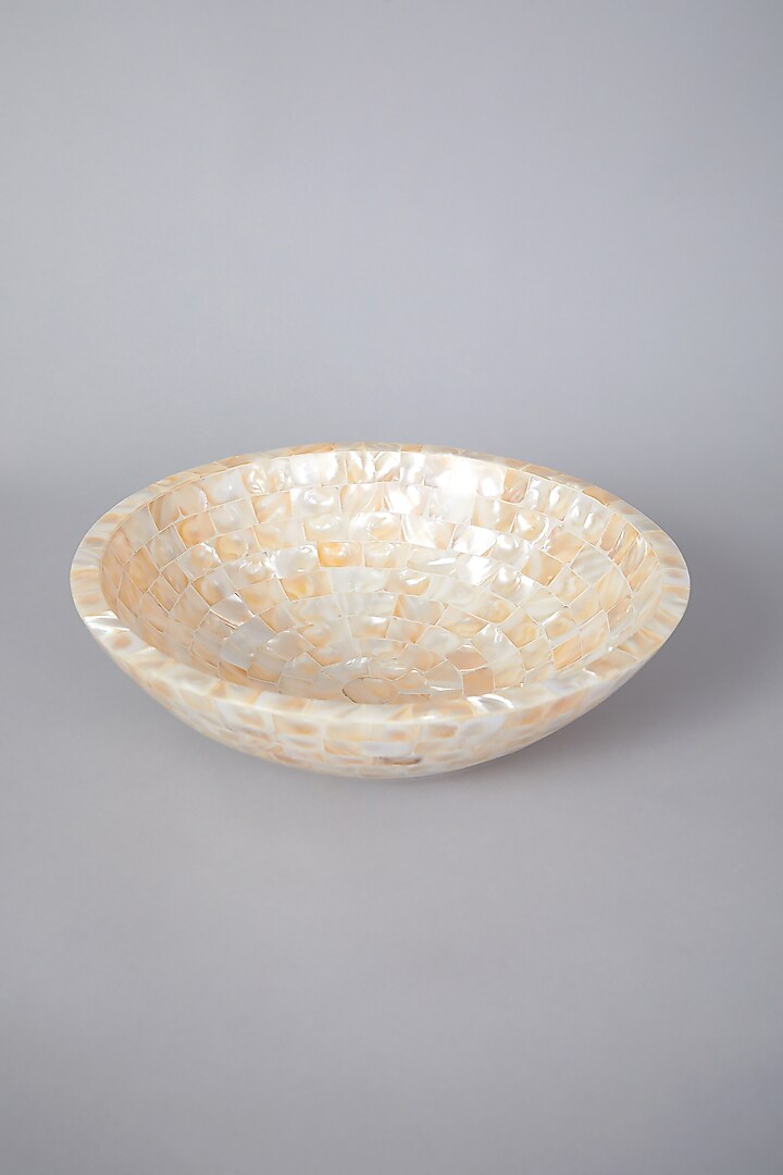 Cream Mother of Pearl Bowl by Thoa