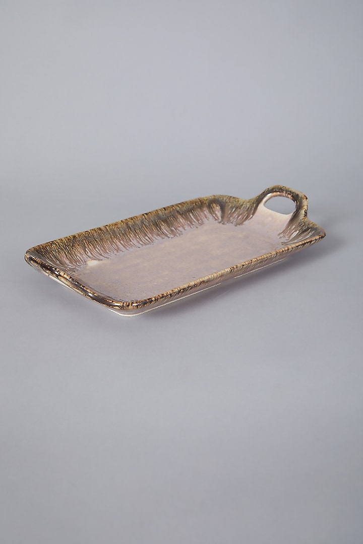 Rose Pink Ceramic Platter by Thoa