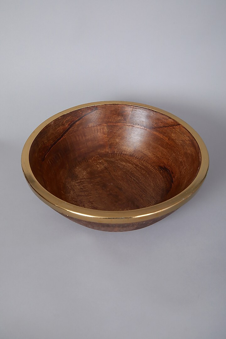 Brown Wooden Bowl by Thoa