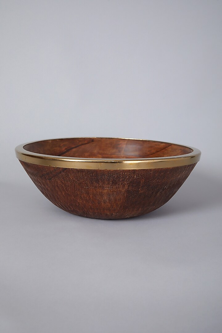 Brown Wooden Bowl by Thoa at Pernia's Pop Up Shop