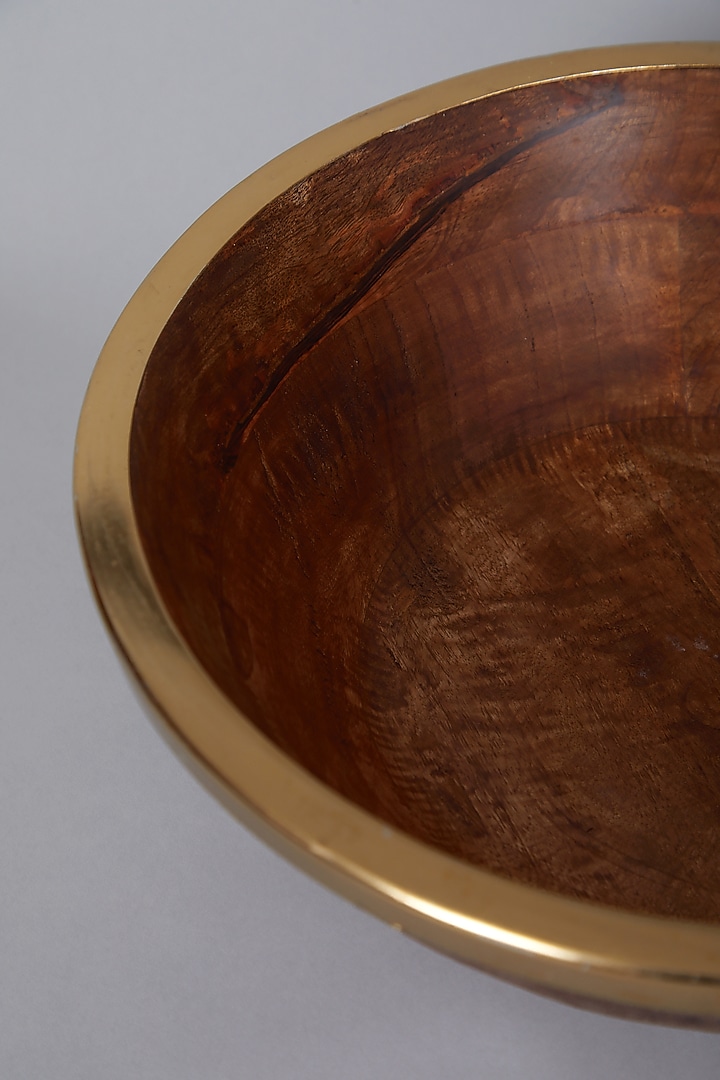 Brown Wooden Bowl by Thoa at Pernia's Pop Up Shop
