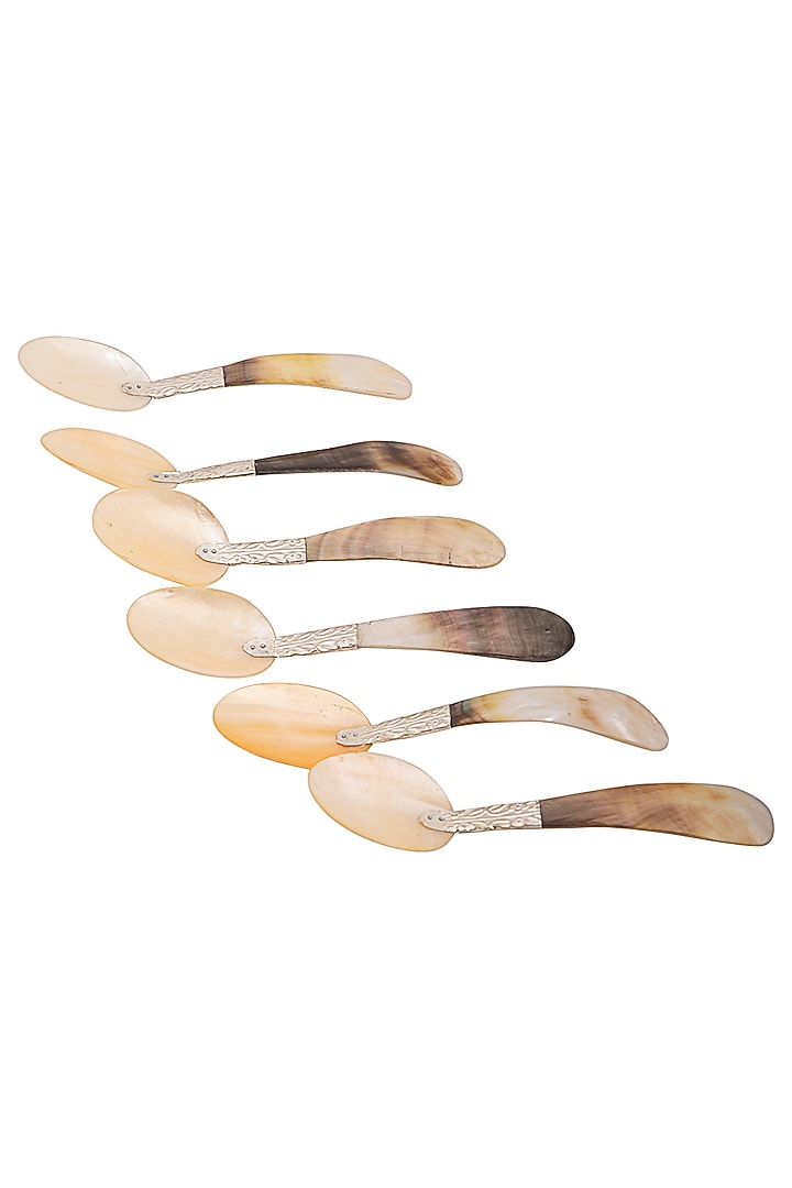 Mother of Pearl Spoon (Set of 6) by THOA at Pernia's Pop Up Shop