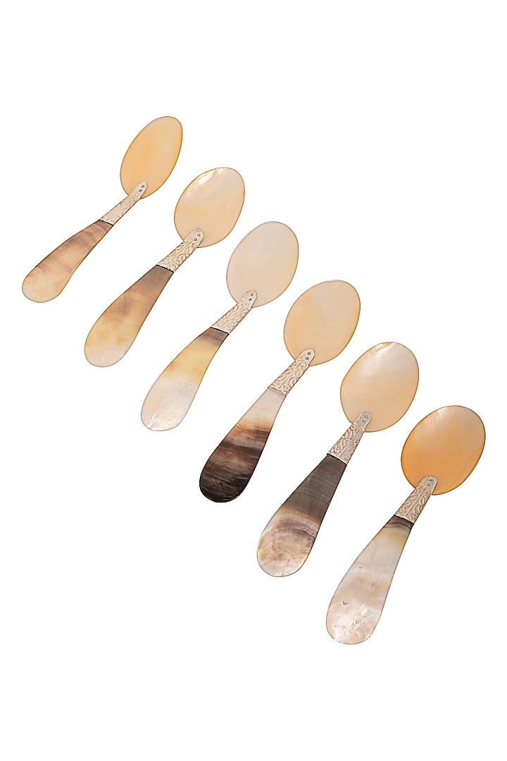 Mother of Pearl Spoon (Set of 6) by THOA at Pernia's Pop Up Shop