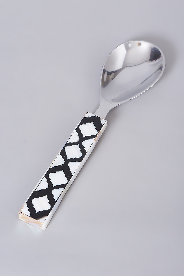 Pearl Silver Steel Serving Ladle by THOA
